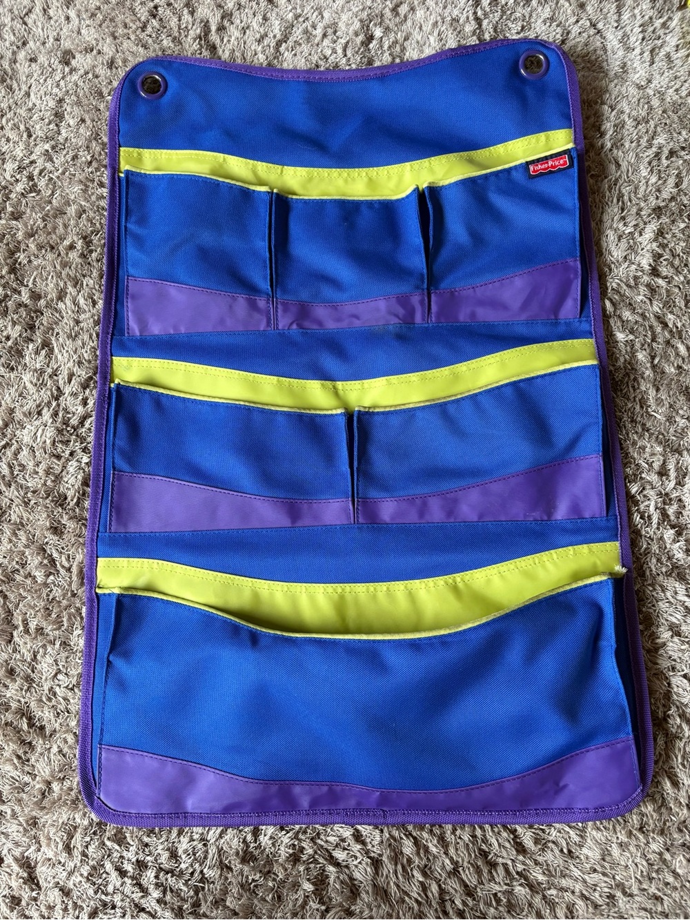 Fisher-Price Blue, Purple & Yellow Hanging Pocket Organizer